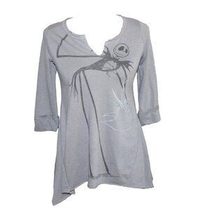 Disney Parks Jack Skellington 3/4 Sleeve Light Weight Sweatshirt-Gray-XS-GUC